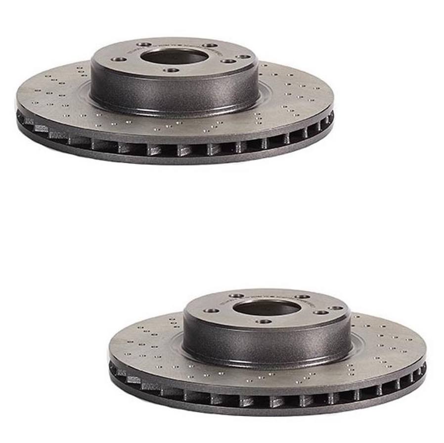 Mercedes Disc Brake Pad and Rotor Kit - Front and Rear (312mm/300mm) (Ceramic) (EURO) 230423071264 - Akebono Euro Ultra-Premium 4122518KIT